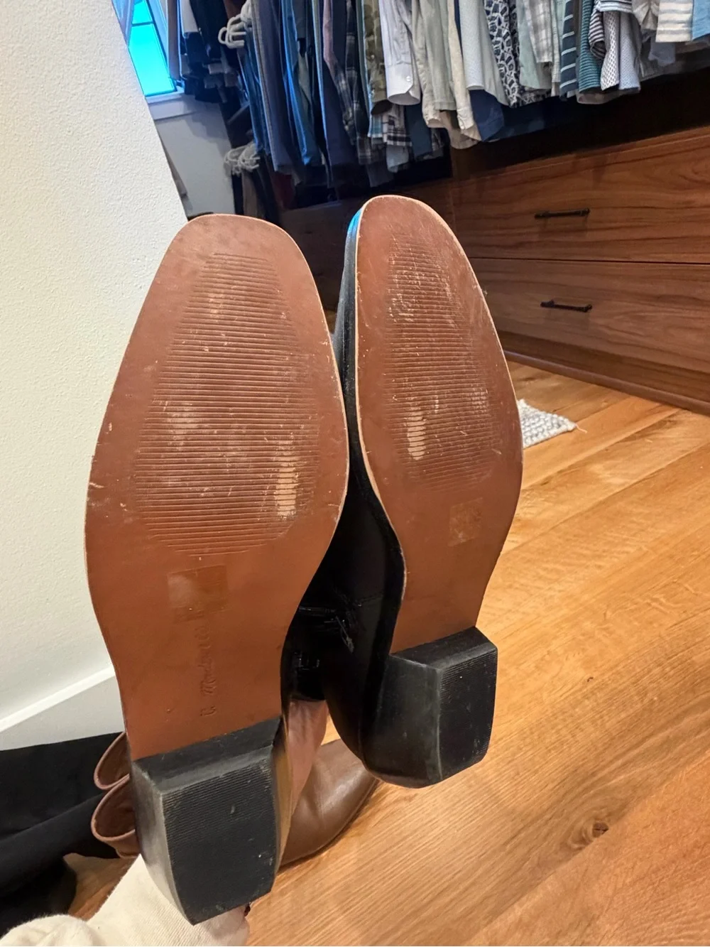 Madewell Black Leather Ankle Booties